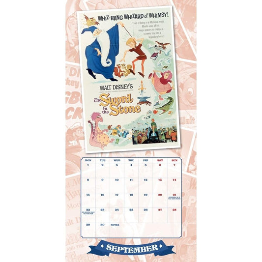 Disney Vintage Posters Square Calendar 2025