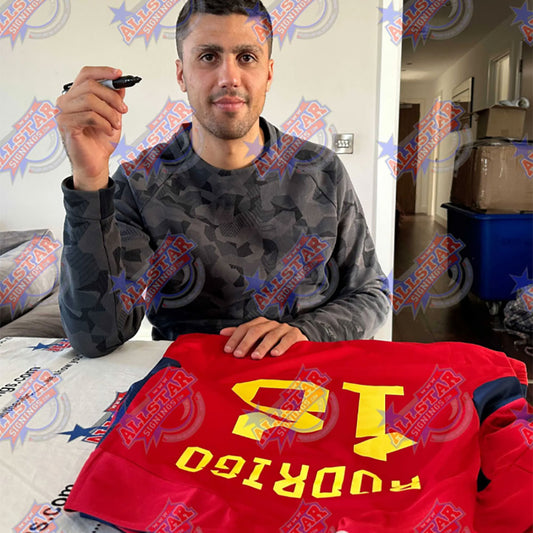 Spain Rodri Signed Shirt (Framed)