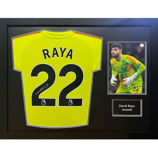 Arsenal FC Raya Signed Shirt (Framed)