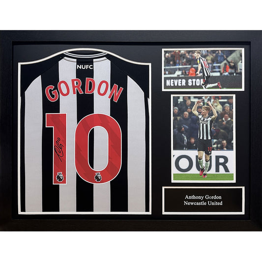 Newcastle United FC Gordon Signed Shirt (Framed)