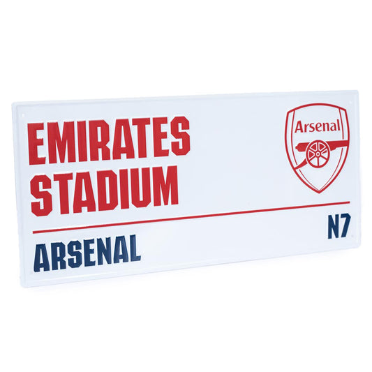 Arsenal FC White Street Sign
