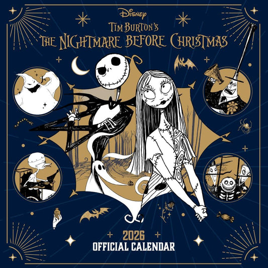 The Nightmare Before Christmas Square Calendar 2026