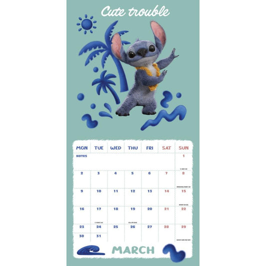 Lilo & Stitch Live Action Square Calendar 2026