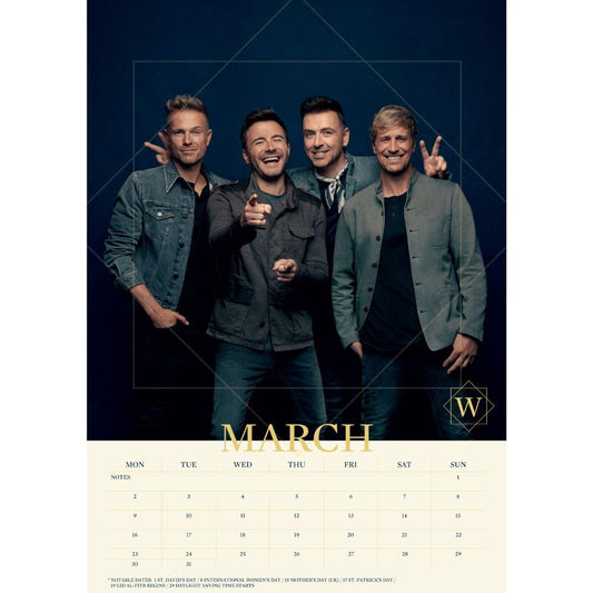 Westlife A3 Calendar 2026