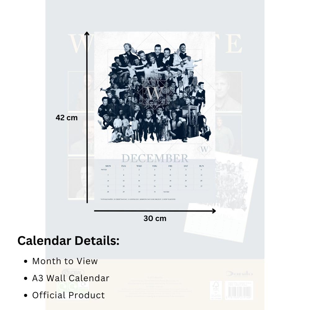 Westlife A3 Calendar 2026