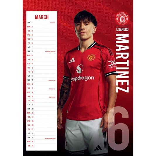 Manchester United FC A3 Calendar 2026