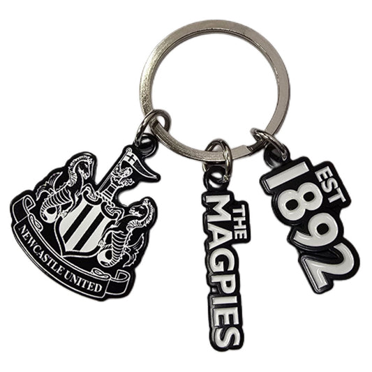 Newcastle United FC 3 Charm Keyring