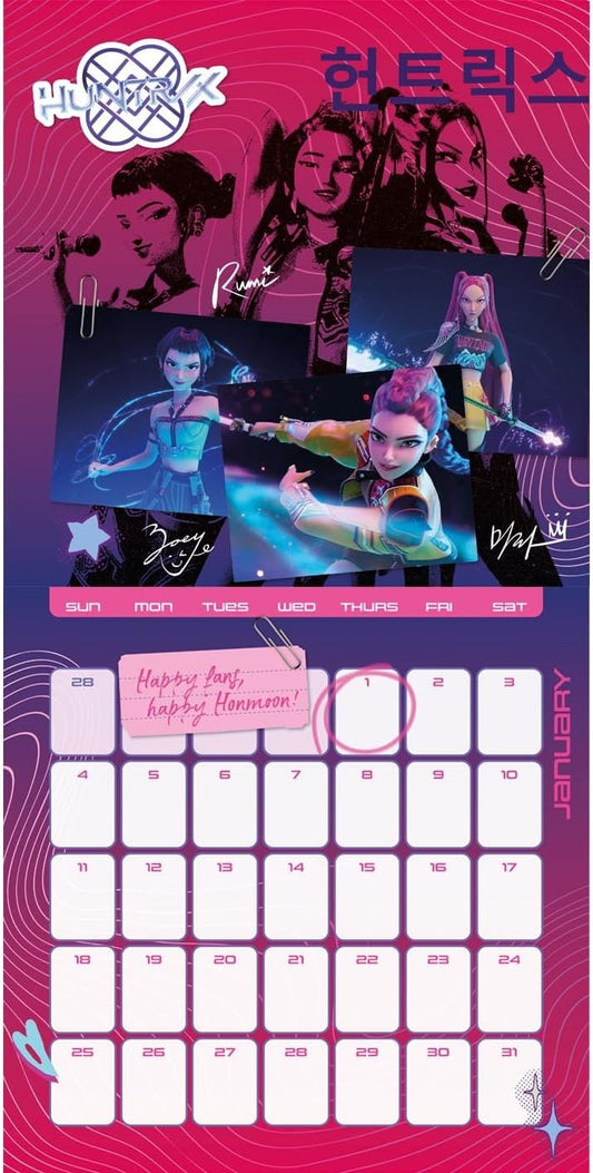 K-Pop Demon Hunters Huntrix Square Calendar 2026