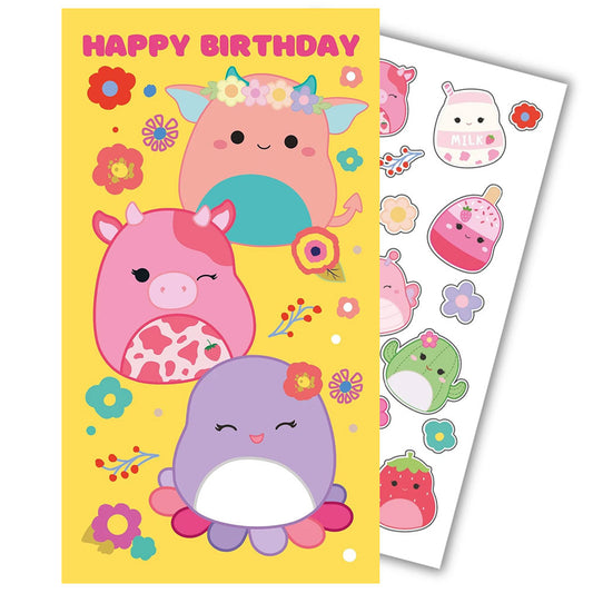 Squishmallows Birthday Card With Stickers