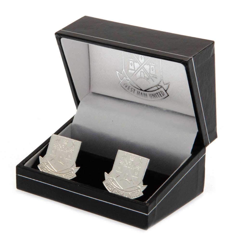 West Ham United FC Silver Plated Formed Cufflinks CT