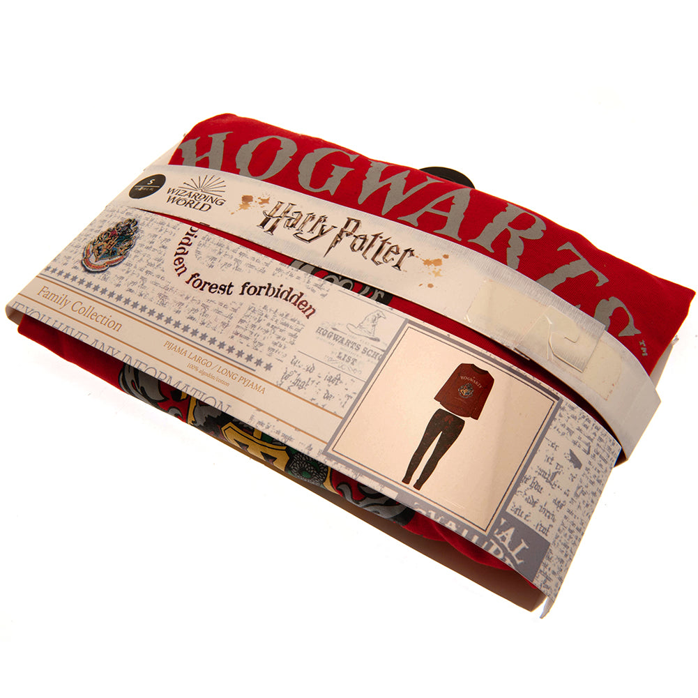 Harry Potter Ladies Long Pyjama Set Hogwarts S