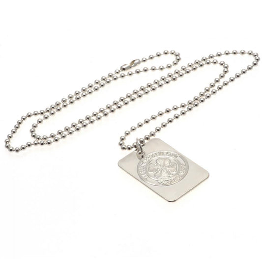 Celtic FC Silver Plated Dog Tag & Chain