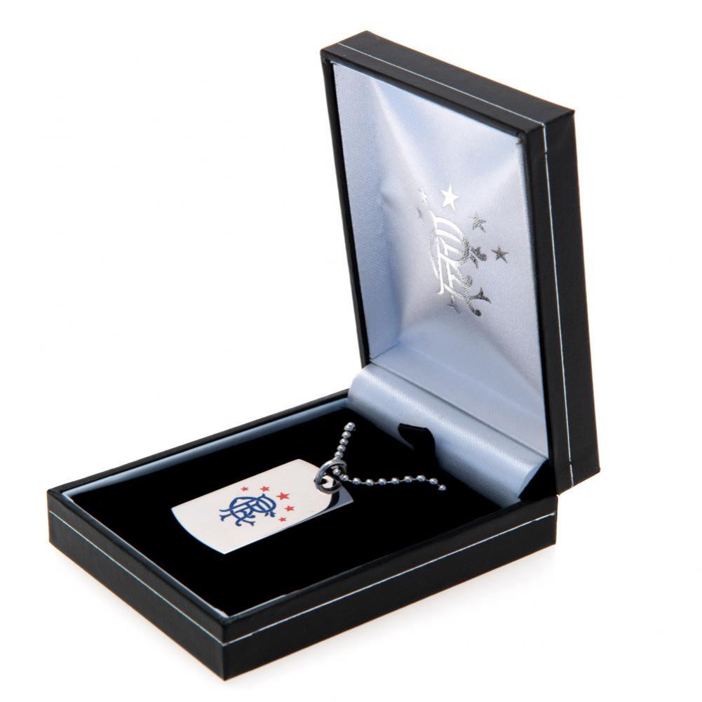 レンジャーズFCカラークレストドッグタグ&チェーン