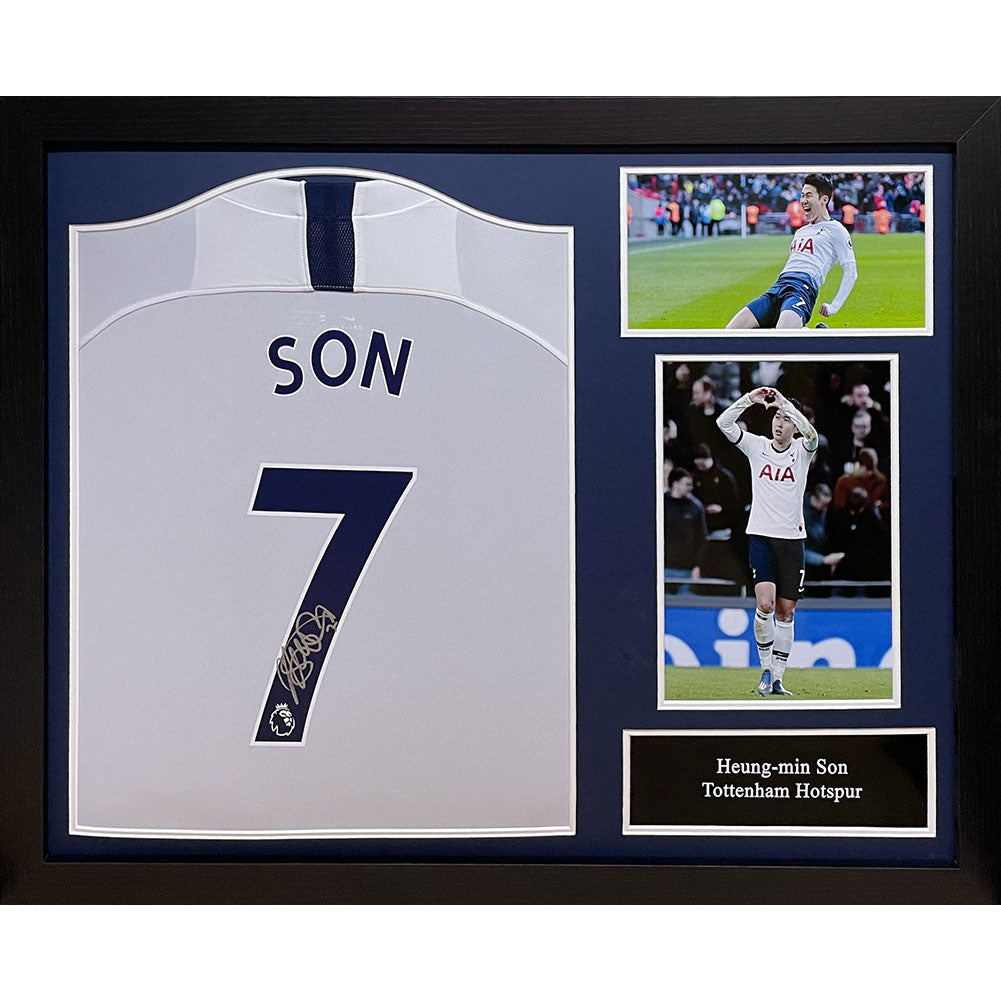 Tottenham Hotspur FC Son Signed Shirt (Framed)