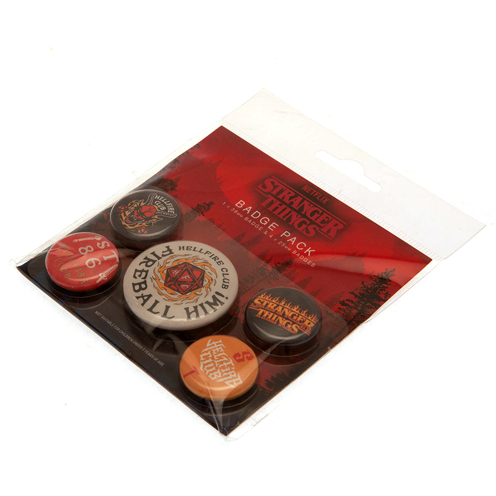 Stranger Things Button Badge Set Hellfire Club