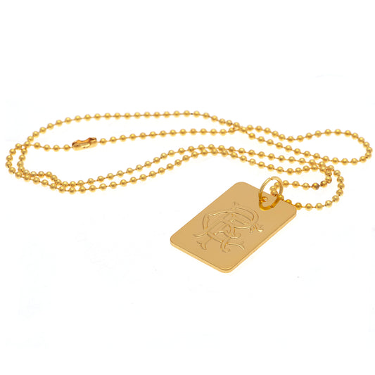 Rangers FC Gold Plated Dog Tag & Chain