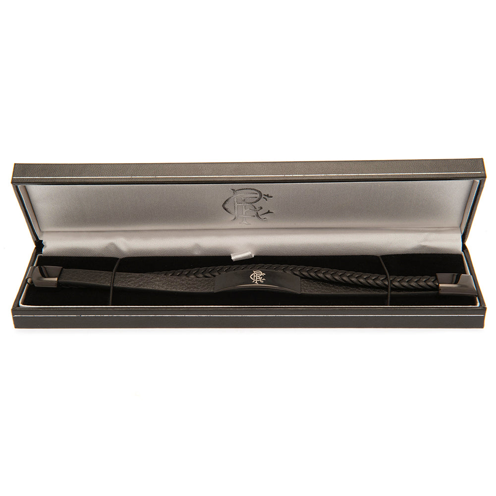 レンジャーズFC ブラックIPレザーブレスレット