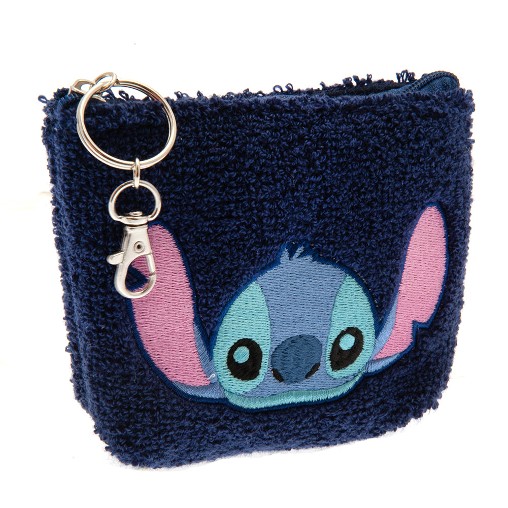 Stitch Detail Coin Purse With Keychain