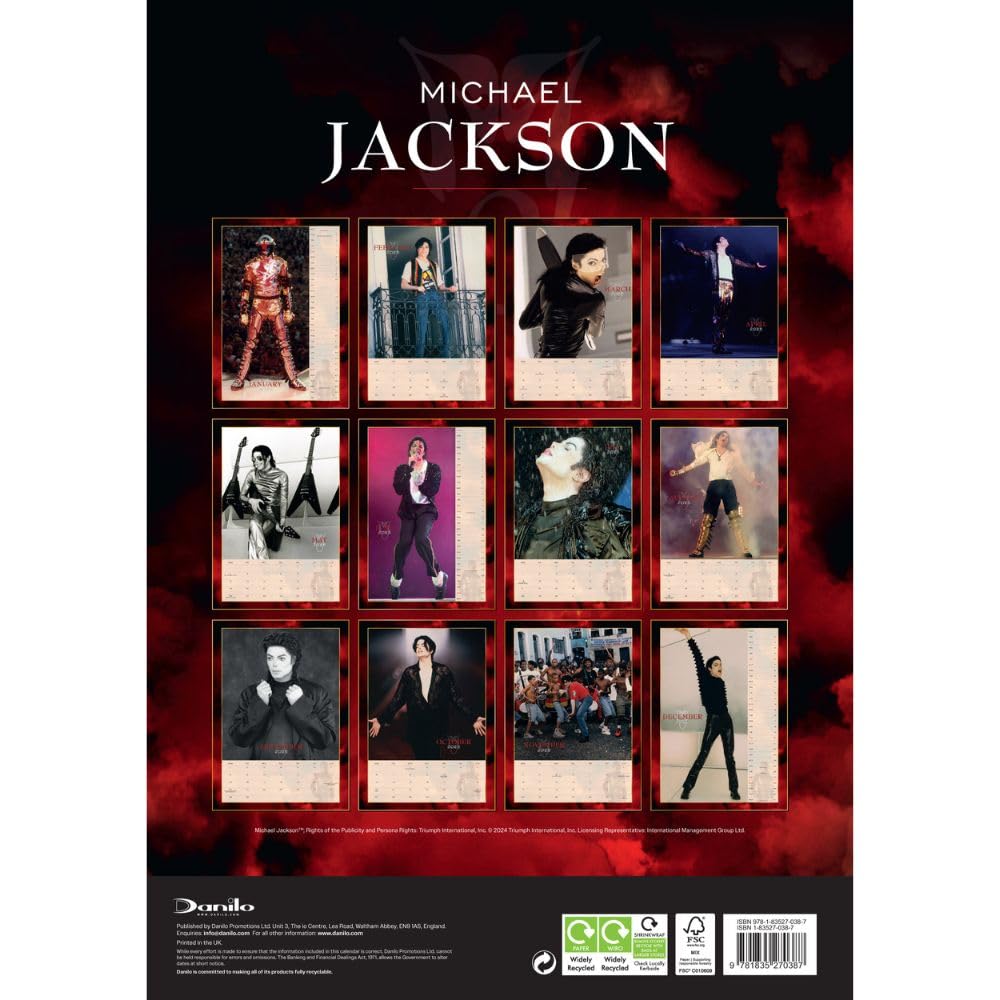 Michael Jackson A3 Calendar 2025