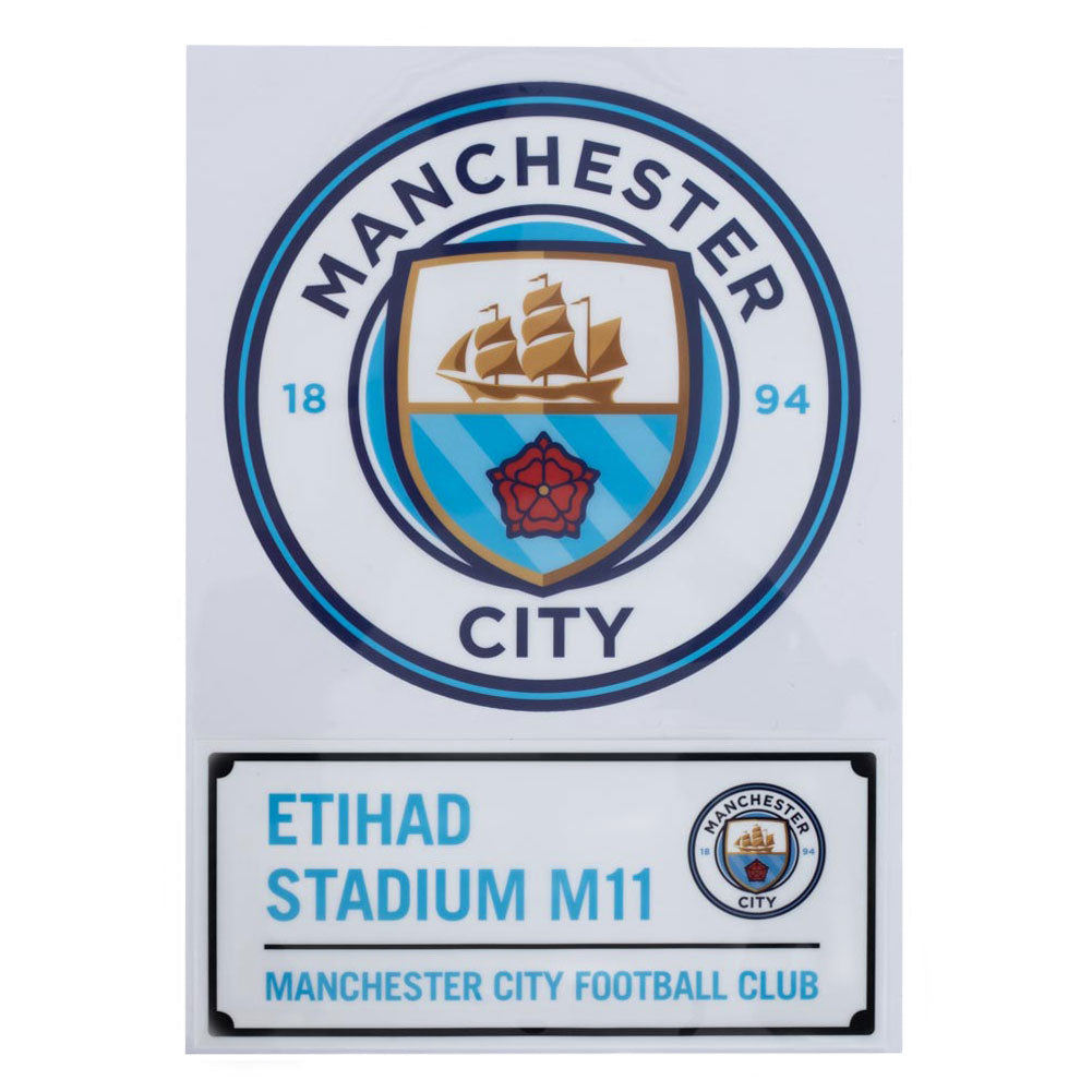 Manchester City FC A4 Car Decal