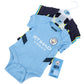 Manchester City FC 24/25 Season 2 Pack Bodysuit 0-3 Mths