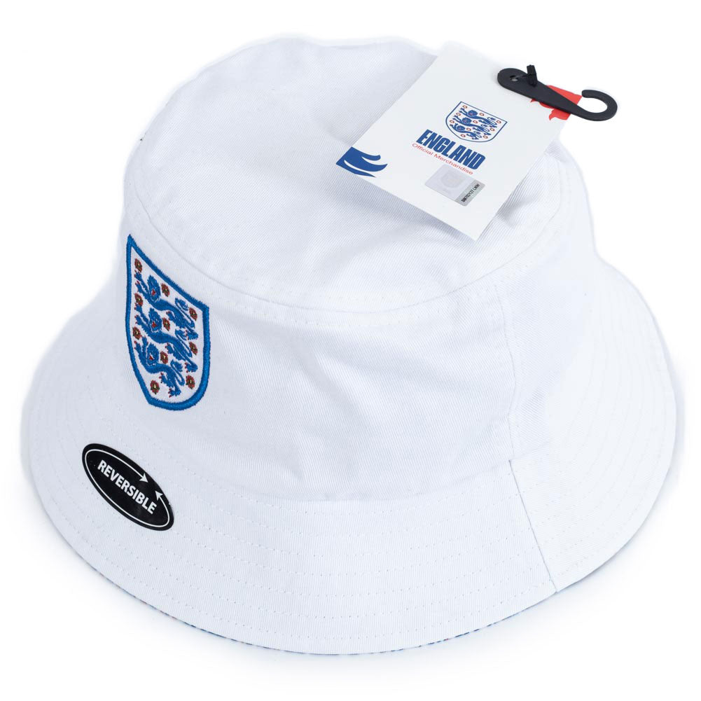 England FA Reversible White Bucket Hat