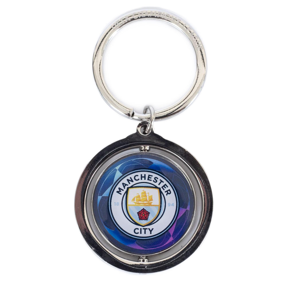 Manchester City FC UCL Spinner Keyring