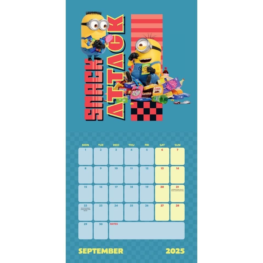 Despicable Me 4 The Movie Square Calendar 2025