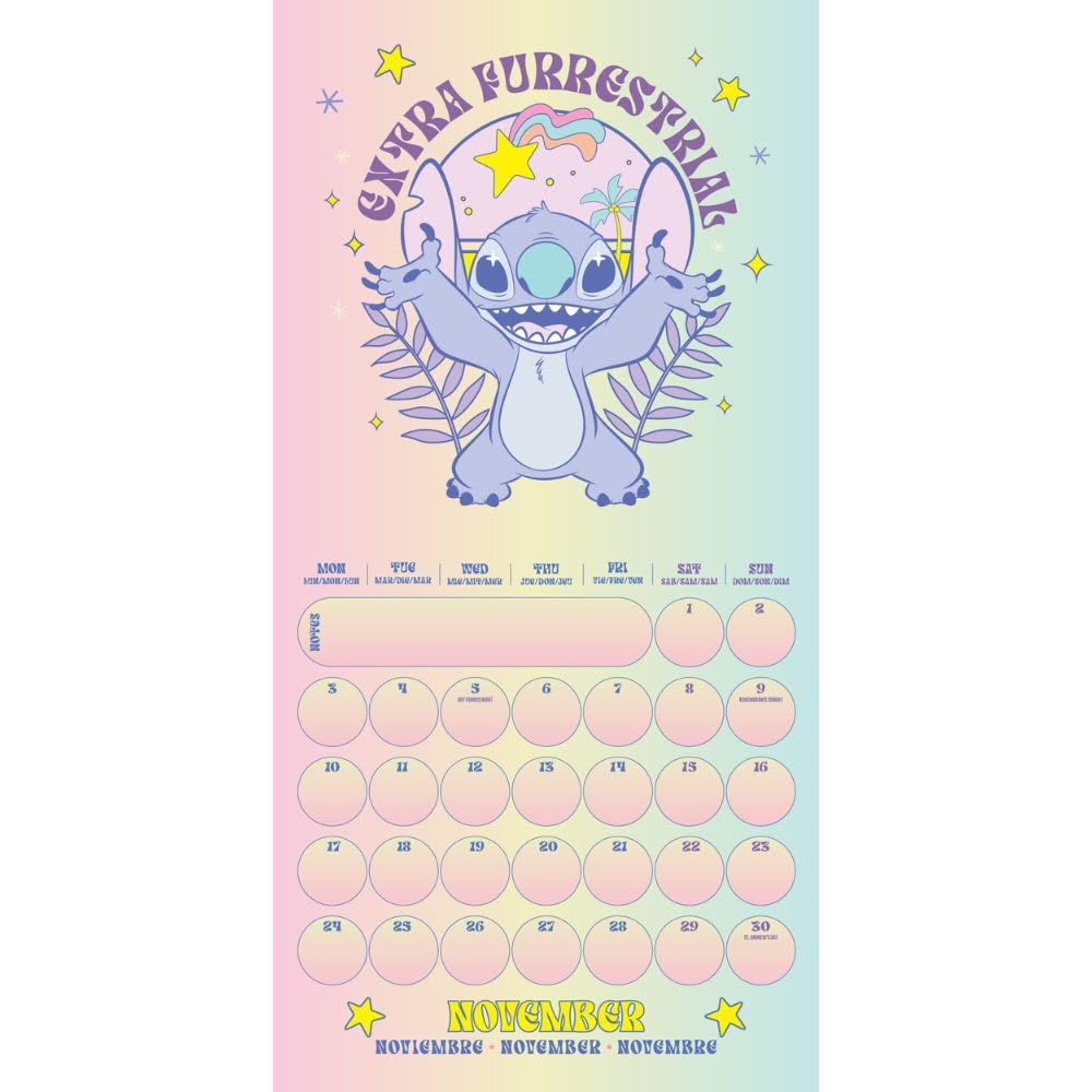 Lilo & Stitch Square Calendar 2025 Lilo And Stitch 2025 Dates Usa