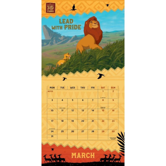 The Lion King Square Calendar 2025