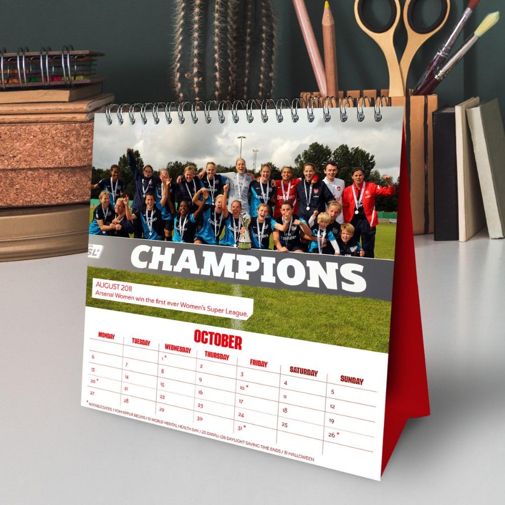 Arsenal FC Desktop Calendar 2025