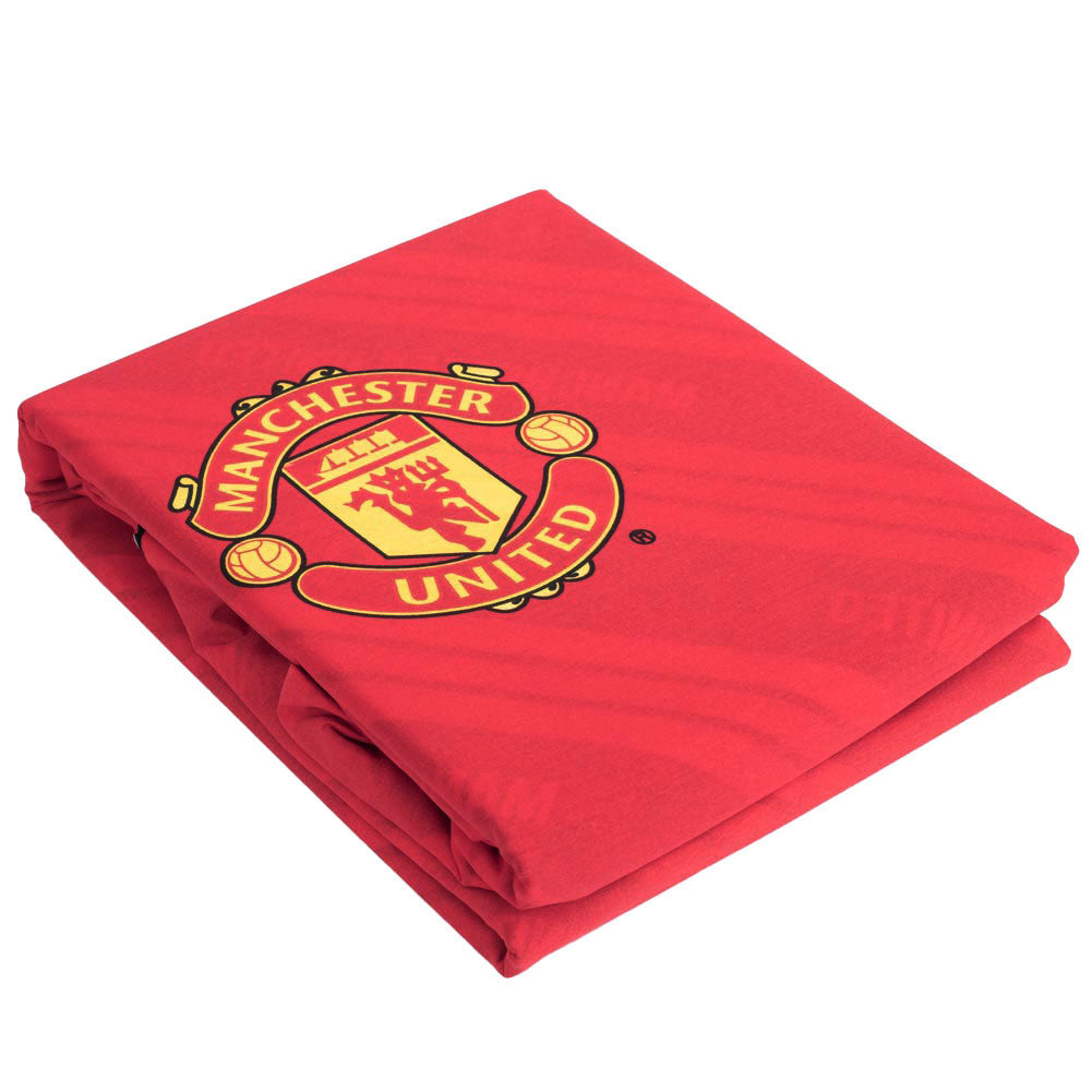 Manchester United FC Core Stripe Double Duvet Set