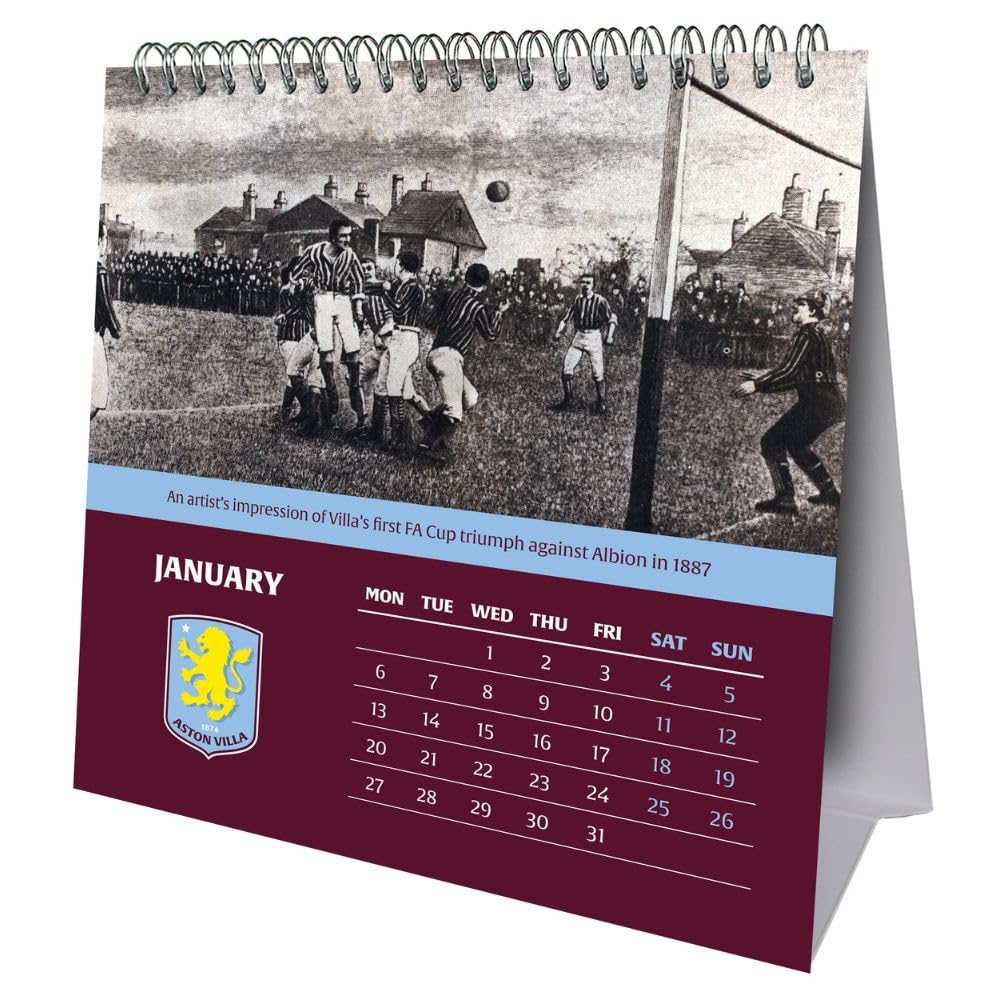 Aston Villa FC Desktop Calendar 2025