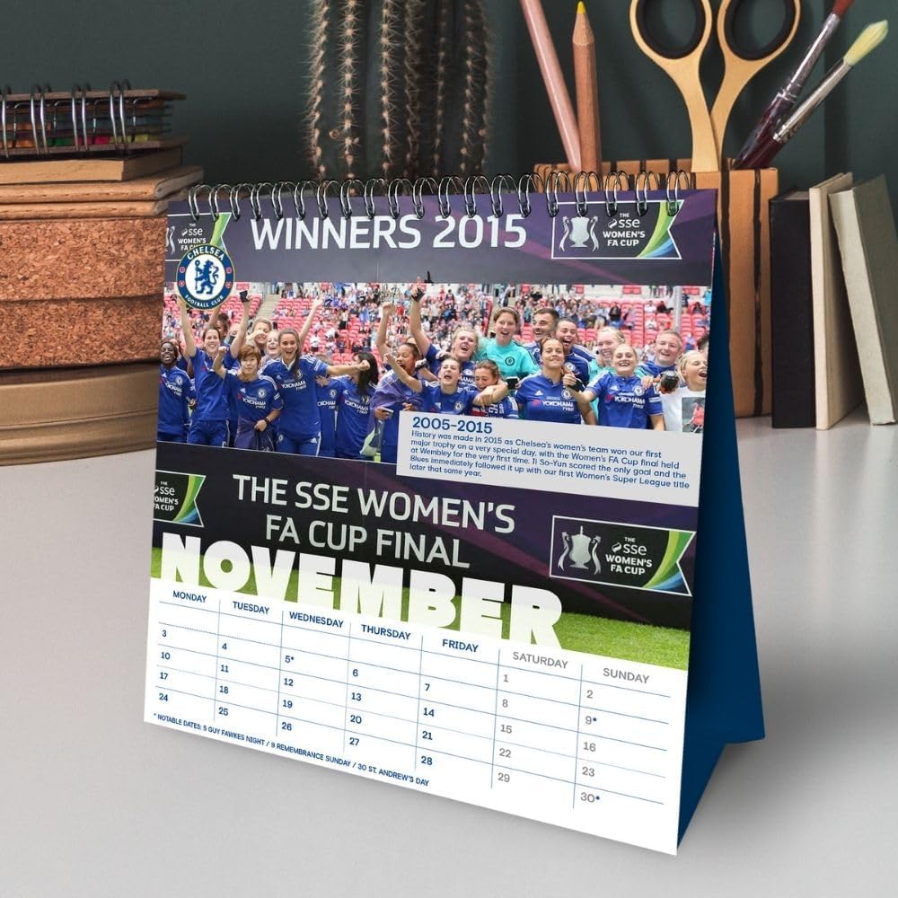 Chelsea FC Desktop Calendar 2025