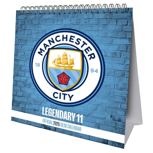 Manchester City FC Desktop Calendar 2025