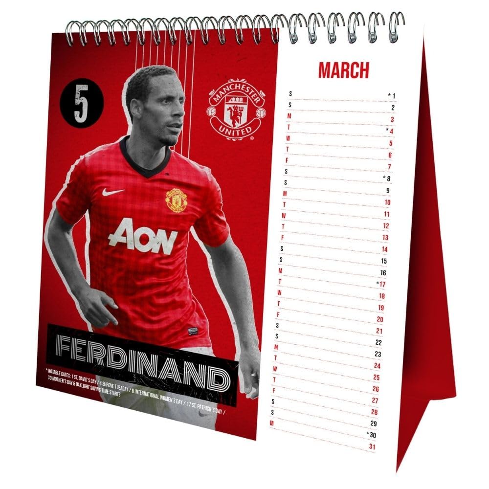 Manchester United FC Desktop Calendar 2025