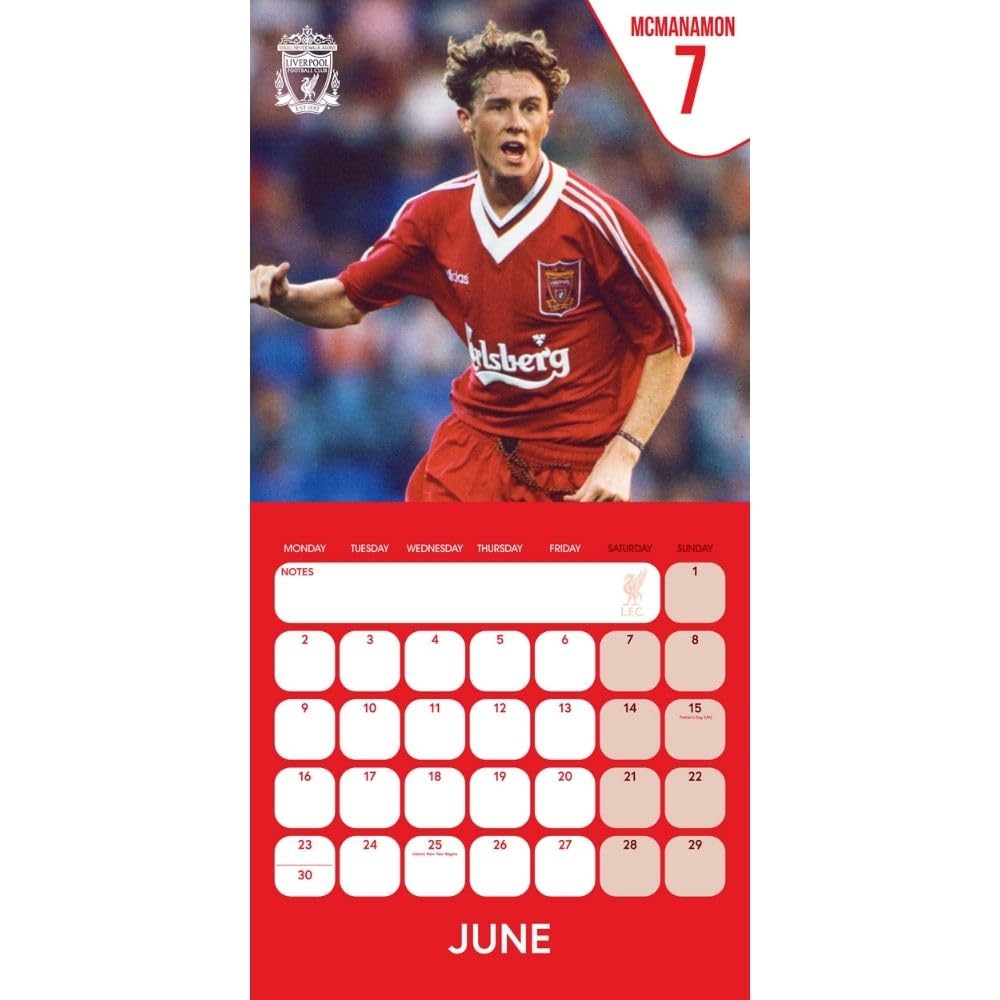 Liverpool FC Legends Square Calendar 2025