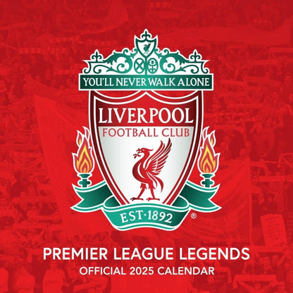 Liverpool FC Legends Square Calendar 2025