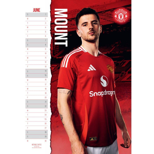 Manchester United FC A3 Calendar 2025