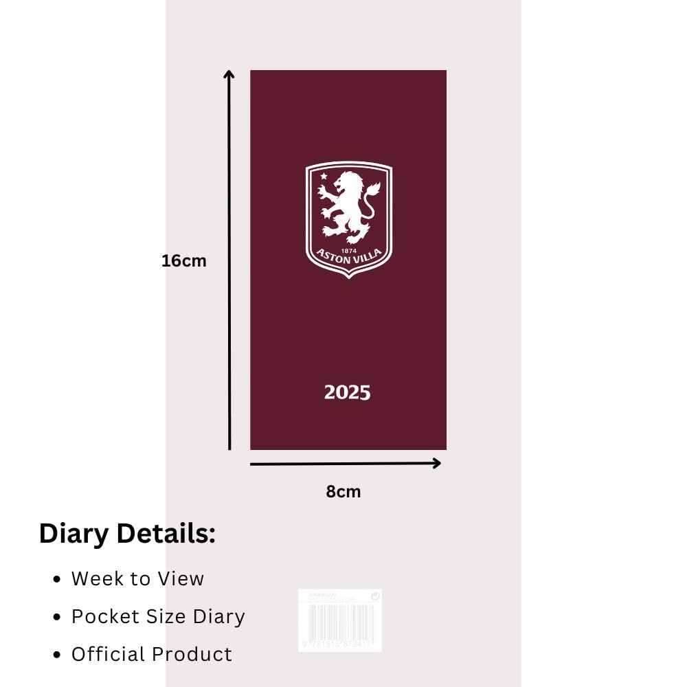 Aston Villa FC Slim Diary 2025