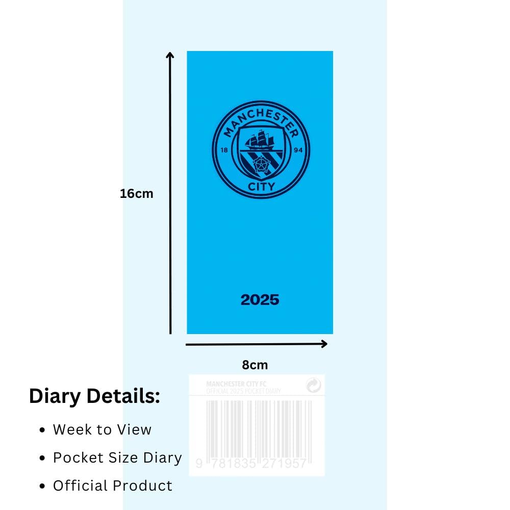 Manchester City FC Slim Diary 2025