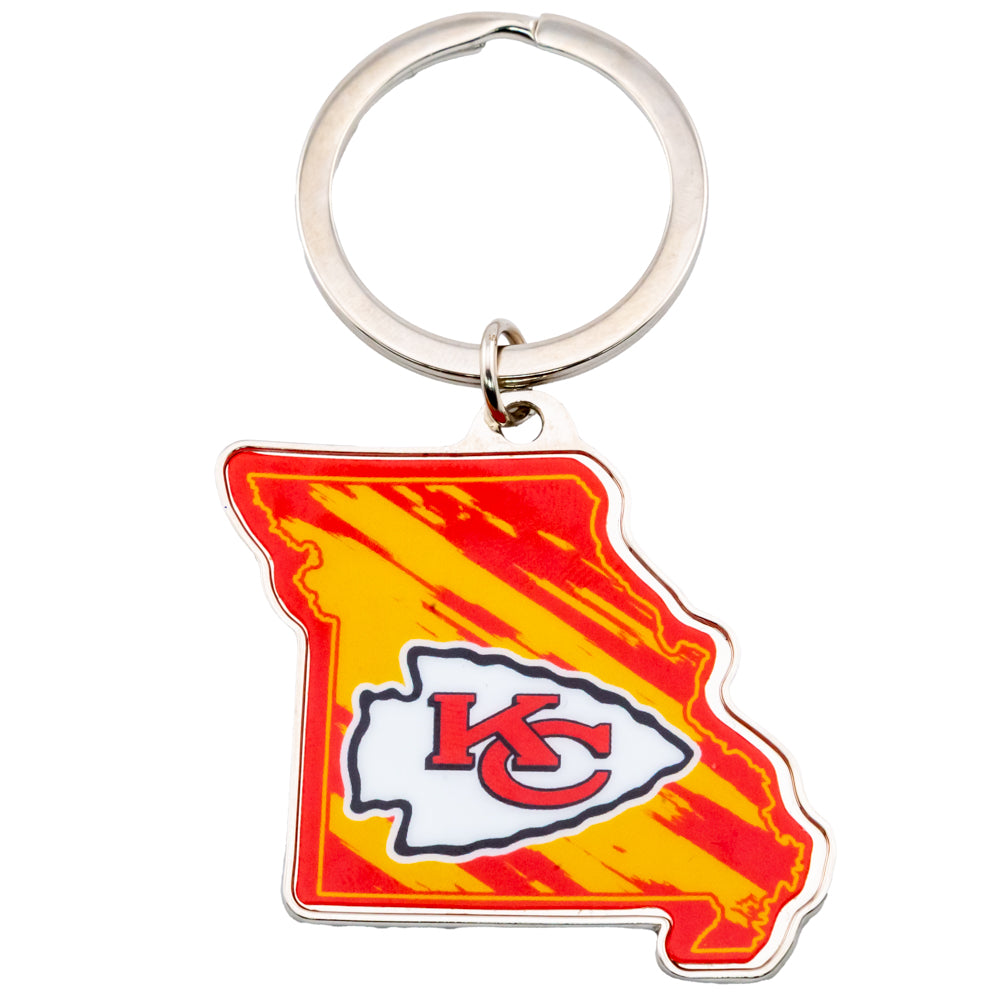 Kansas City Chiefs State Shape Keyring