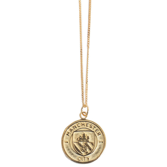 Manchester City FC 18ct Gold Plated on Silver Pendant & Chain