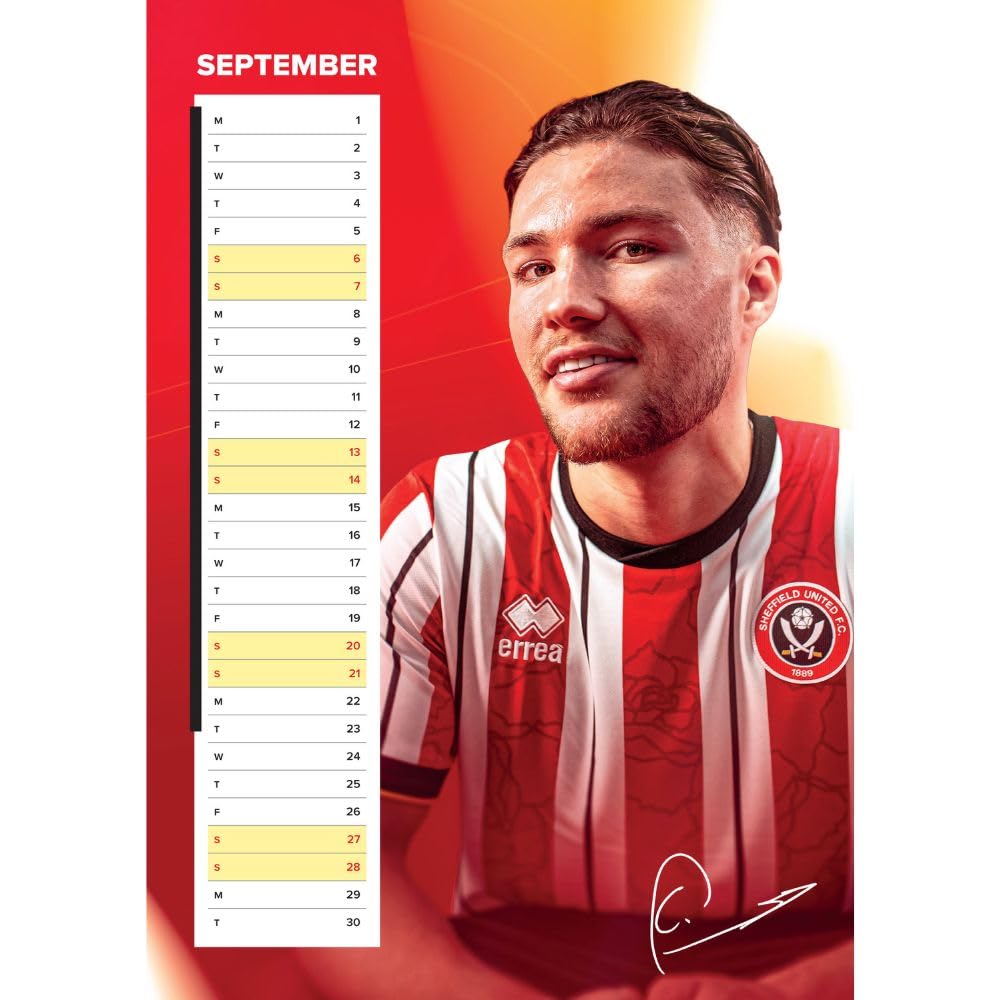 Sheffield United FC A3 Calendar 2025