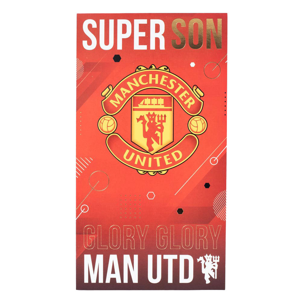 Manchester United FC Super Son Birthday Card