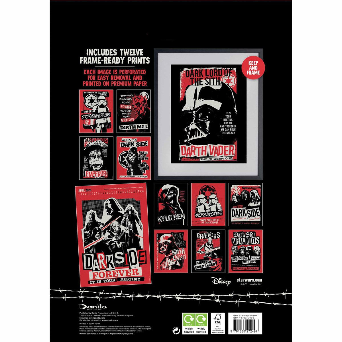 Star Wars Dark Side Deluxe Calendar 2025