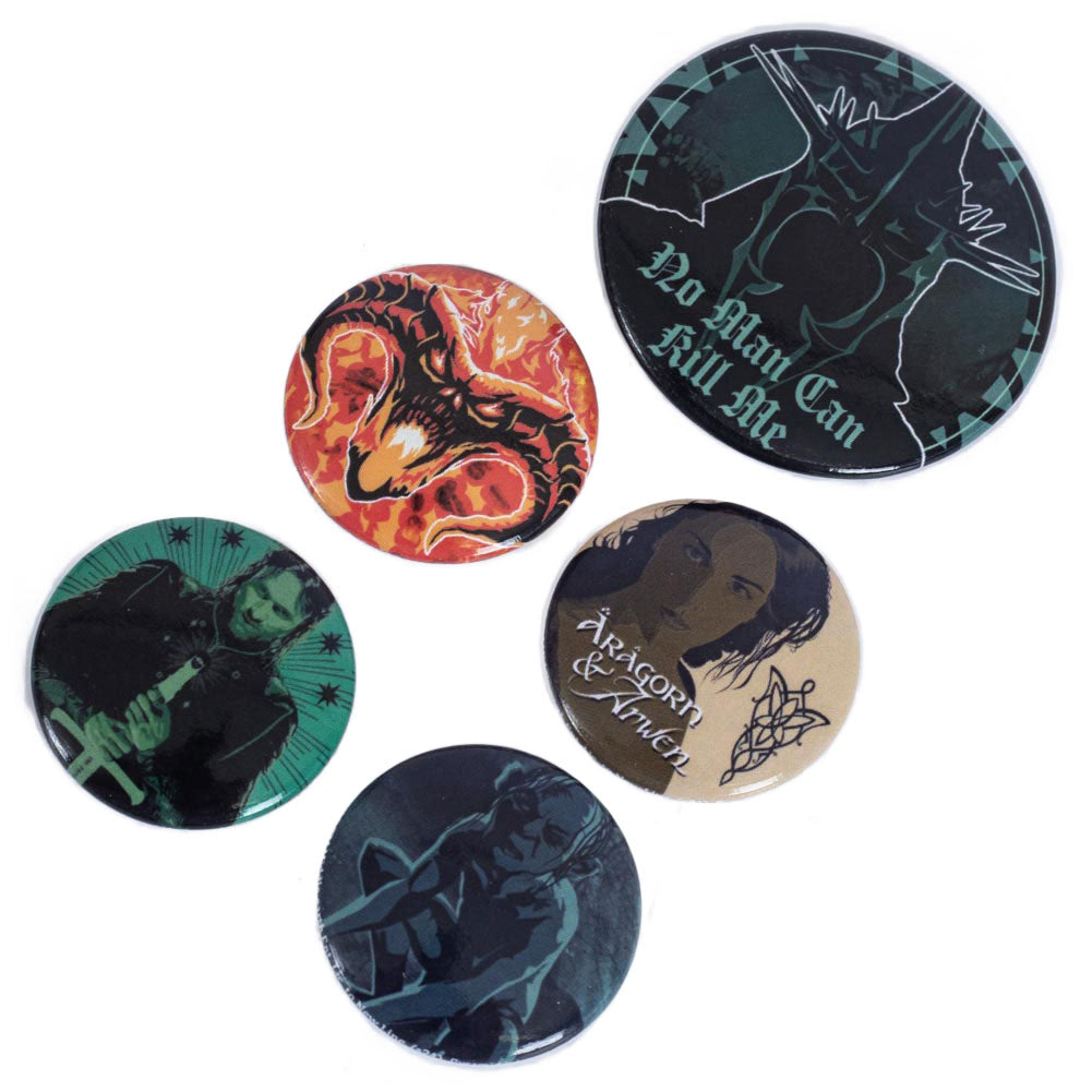 The Lord Of The Rings Button Badge Set