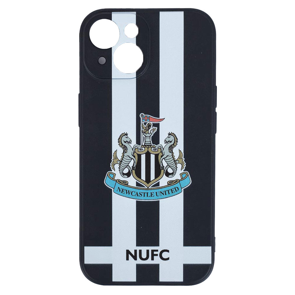 Newcastle United FC iPhone 15 Striped Silicone Case