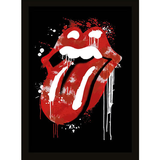 The Rolling Stones Graffiti Lips Picture 16 x 12