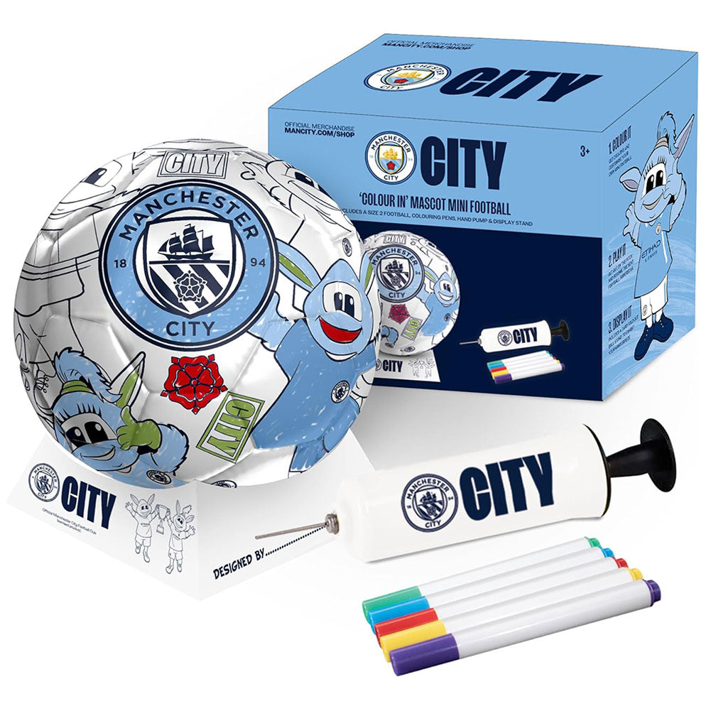 Manchester City FC 'Colour In' Mini Football Set